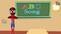 Spiderman Cartoon ABC Songs for Children Spiderman 3D Animated | ABC Rhymes for Babies