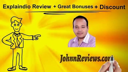 Explaindio Review+Great Bonus+Discount By JohnnReviews Com