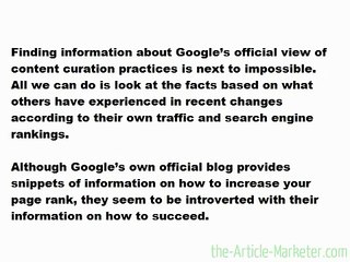 What Google Officially Thinks of Content Curation Practices in 2013 | Curationsoft 3.0