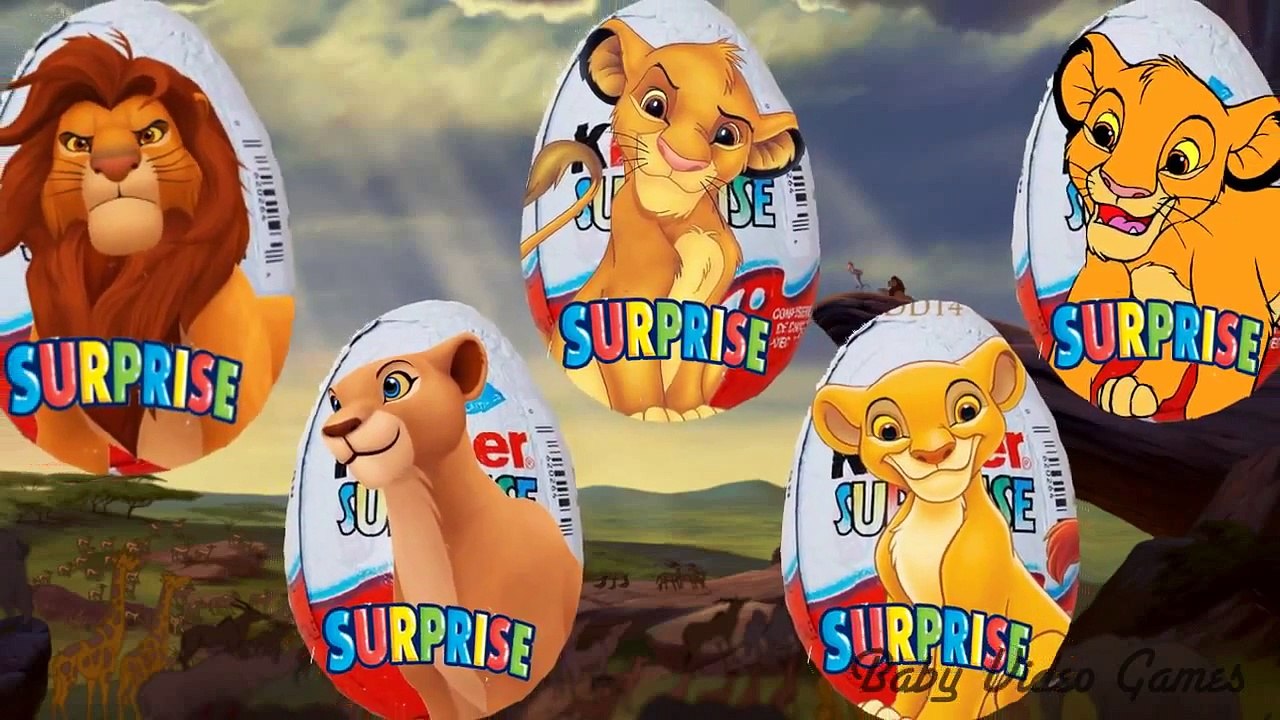 The Lion King Kinder Surprise Eggs Finger Family Preschool Songs | Alphabet ABC Songs for Children