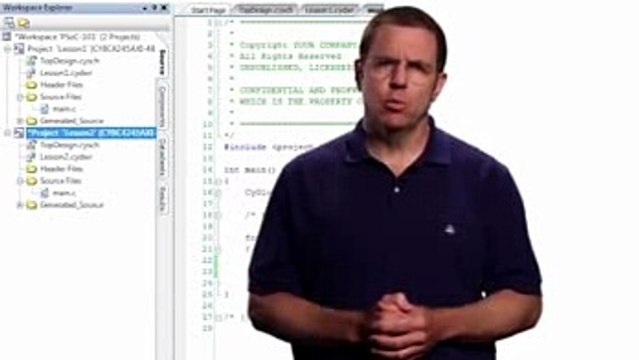 Cypress Academy, Psoc 101, Lesson 2, Software Input Pins