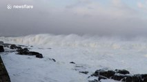 Strong winds and stormy waves hit NI during Storm Henry