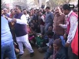MCD workers protest in Delhi's Trilokpuri area