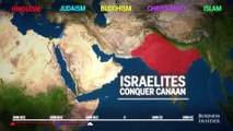 Un animation montre l'évolution de la répartition des religions en 5000 ans