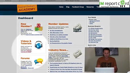 Affiliate Blogger Pro Tour - "Behind the Scenes" of this IM Product, by IMReportCard.com