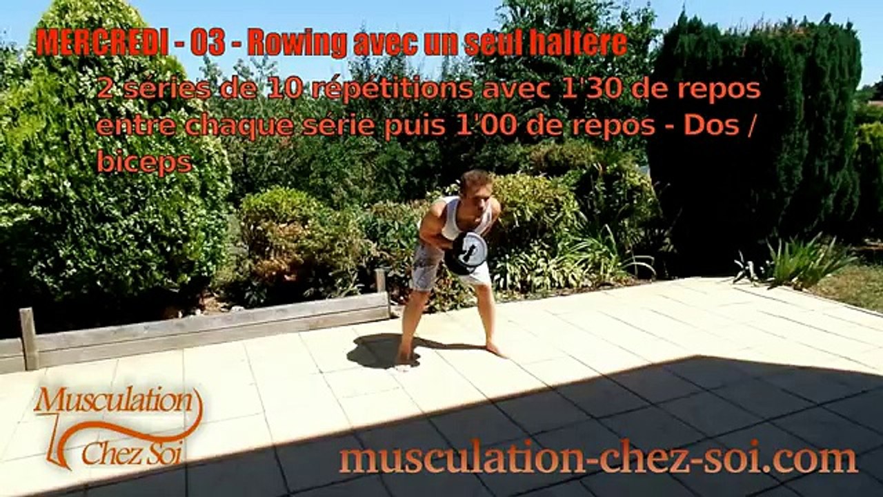 Programme musculation prise de masse avec haltères sur 4 jours / niveau avancé