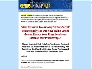 Genius Brain Power MP3 Audio Package!