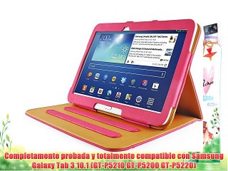 JAMMYLIZARD | Funda De Piel Para Samsung Galaxy TAB 3 10.1 Smart Case Cover ROSA / CANELA