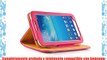 JAMMYLIZARD | Funda De Piel Para Samsung Galaxy TAB 3 7.0 Tipo Libro Con Soporte ROSA / CANELA