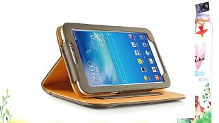 JAMMYLIZARD | Funda De Piel Para Samsung Galaxy TAB 3 8.0 Smart Case Cover GRIS / CANELA