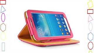 JAMMYLIZARD | Funda De Piel Para Samsung Galaxy TAB 3 8.0 Smart Case Cover ROSA / CANELA