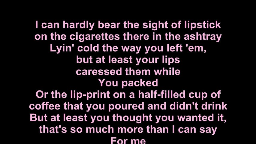 Elvis Costello – Good Year For The Roses Lyrics