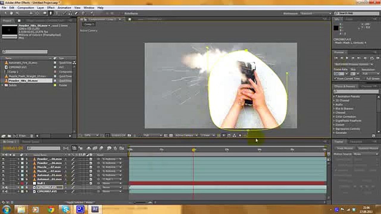3d Muzzle Flash Tutorial - Adobe After Effects (advanced) Clip7-7
