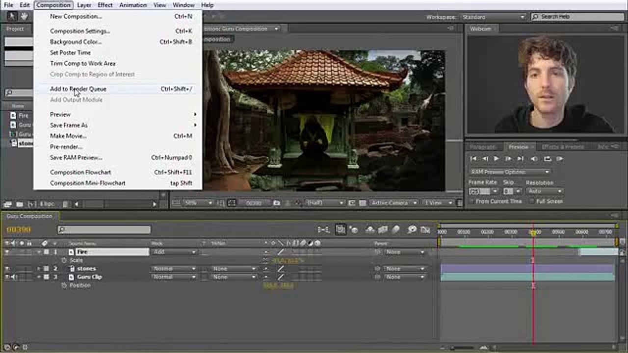 After Effects Beginner Tutorial Clip7-4