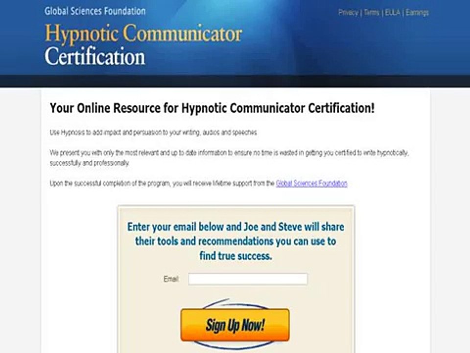 Hypnotic Communicator Certification Program