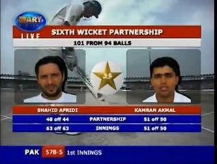 Shahid Afridi hitting four sixes on Four Balls to Harbhajan sing