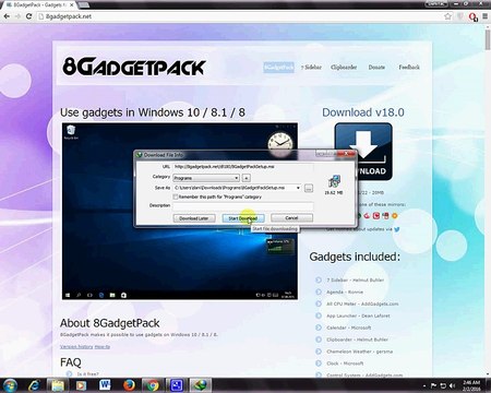 how to download desktop gadgets and install in urdu ???