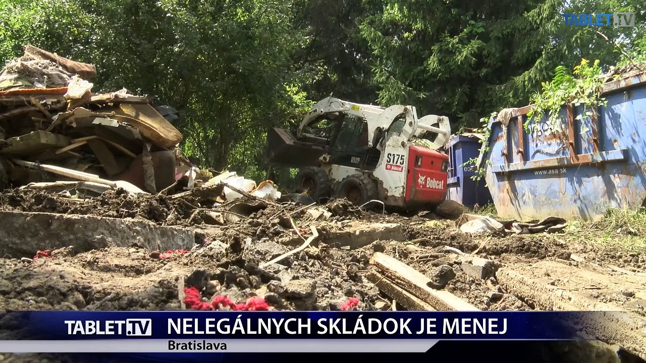 Nelegálnych skládok v Bratislave je čoraz menej