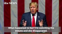 Donald Trump attack Hillary Clinton and calls her bathroom break disgusting she got schl