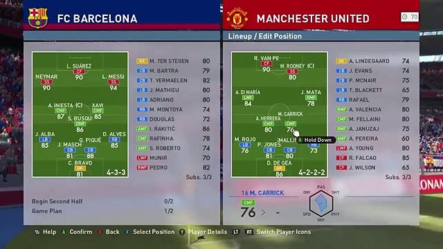 PES 2016 Online Match Man und vs Barcelona 6-6 Fantastic Match HD (Low)