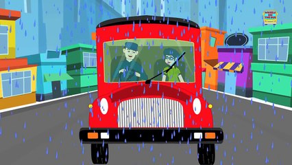 Wheels on the bus go round and round nursery rhymes | Childrens songs