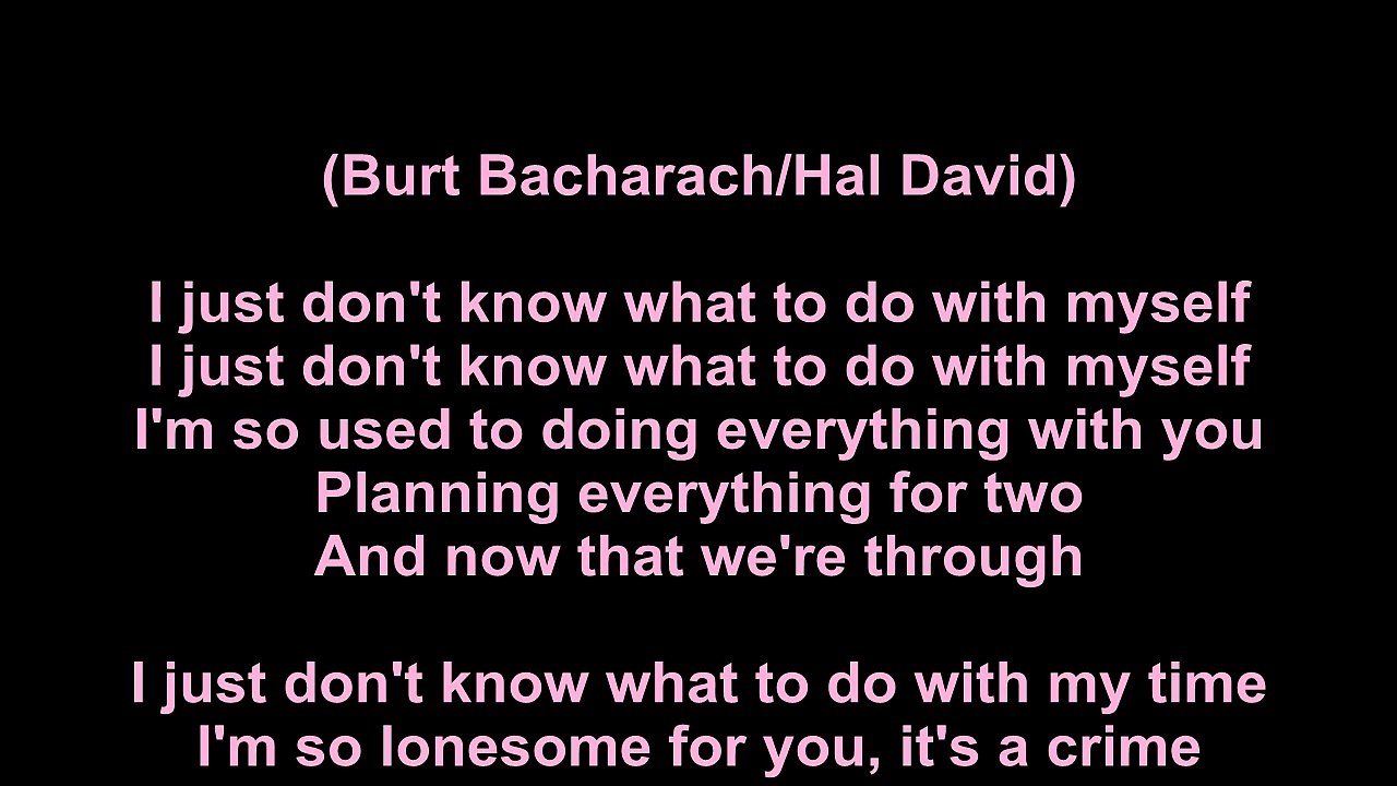 Elvis Costello – I Just Don't Know What To Do With Myself Lyrics