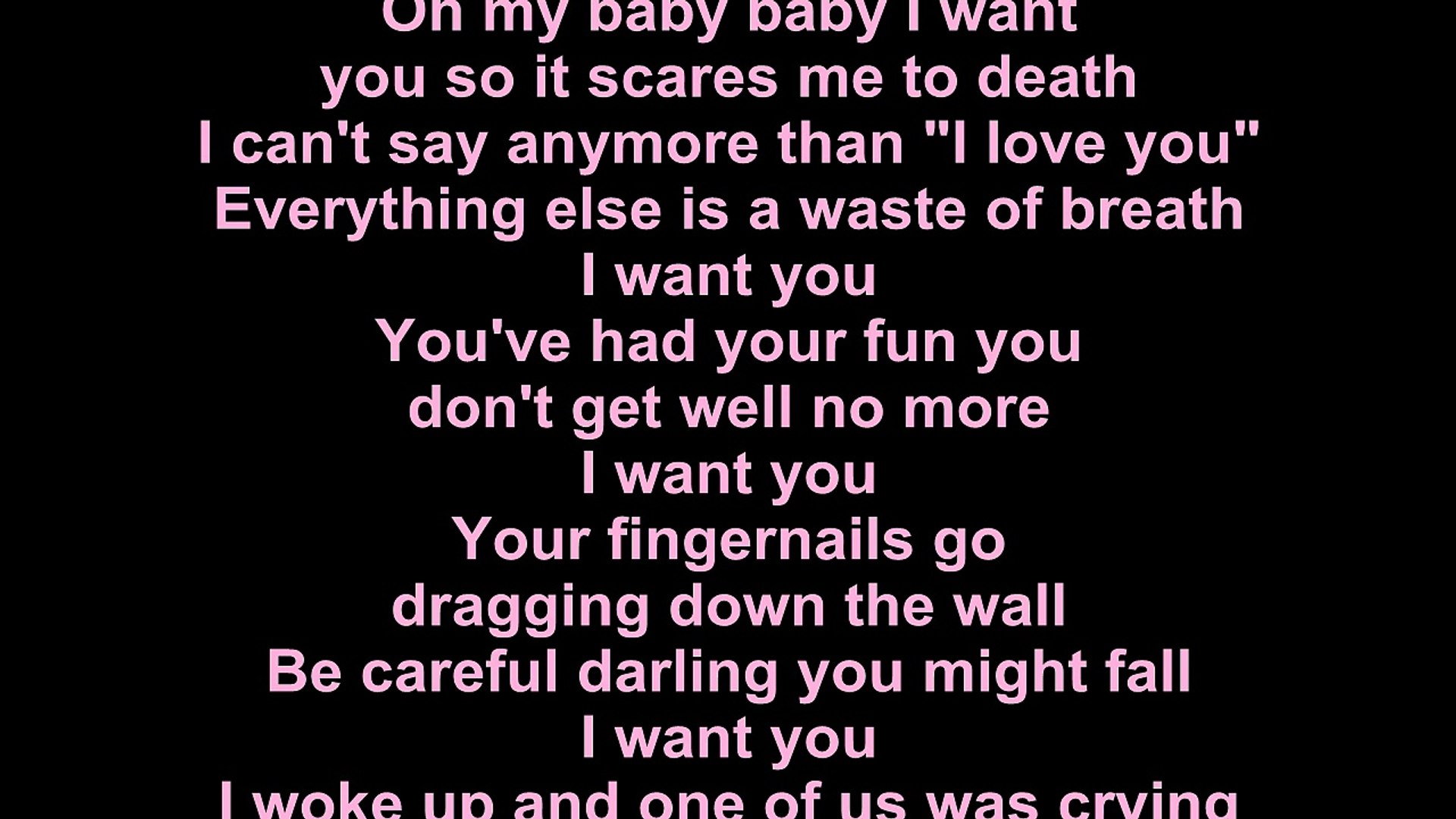 Elvis Costello I Want You Lyrics Video Dailymotion