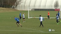 Roberto Mancini Cheeky Goal in Inter Training 2016 HD