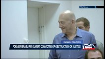 Former Israeli PM Olmert convicted of obstruction of justice