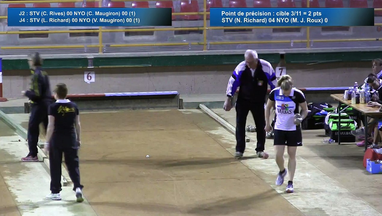 Point de précision, second tour, Club Elite Féminin, J8, Saint-Vulbas contre Nyons, Sport Boules, saison 2015-2016
