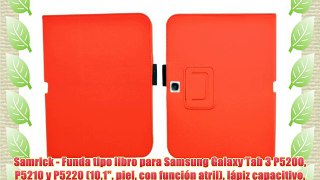 Samrick - Funda tipo libro para Samsung Galaxy Tab 3 P5200 P5210 y P5220 (101 piel con funci?n