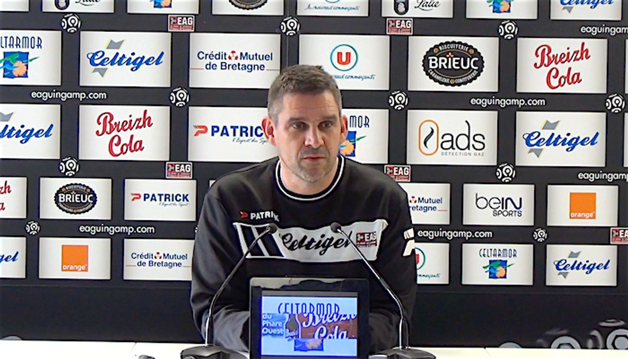 L1-J24 / Le point presse de Jocelyn Gourvennec avant Guingamp-Troyes