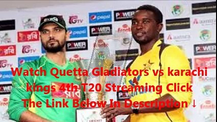 Watch Quetta vs karachi 4th T20