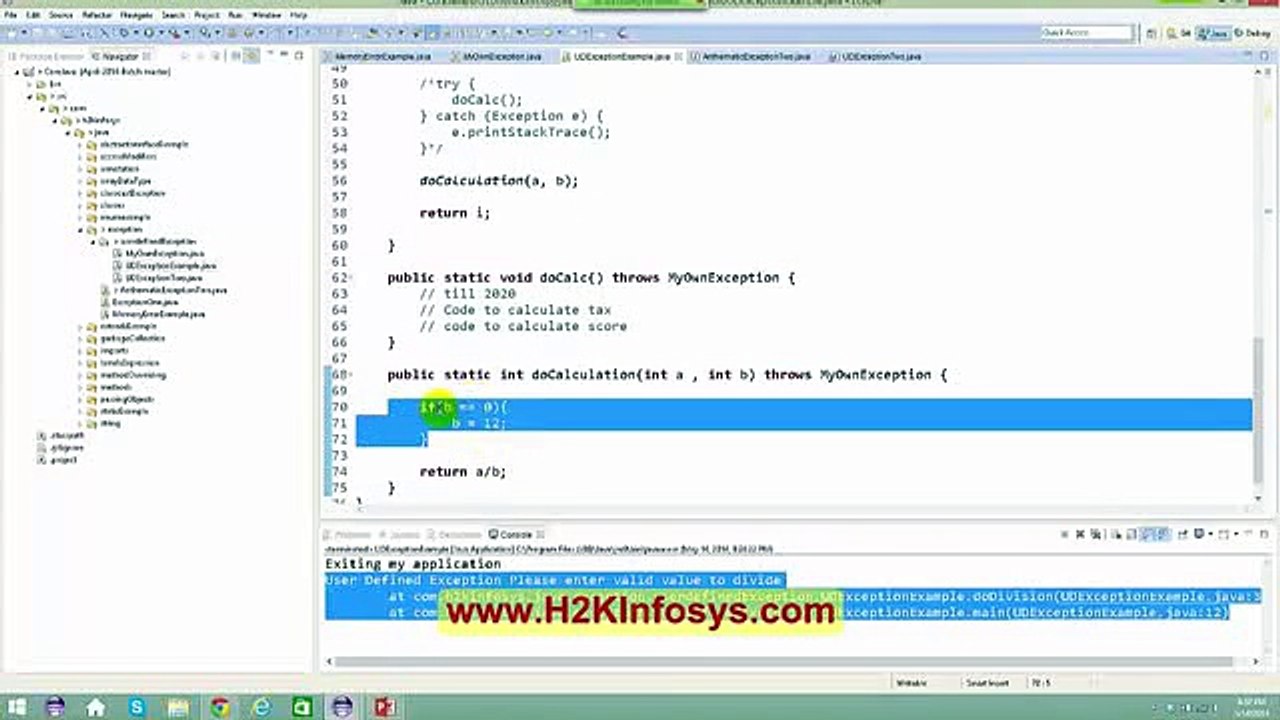 Core Java Tutorial For Beginners Exception Clip9-5
