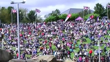 The Queen visits the Tees Barrage White Water Course