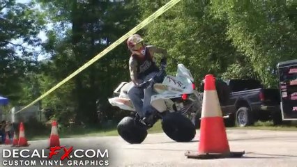 HOT Girls at Car Show & Quad / Motorcycle Stunts! by DECALFX.COM