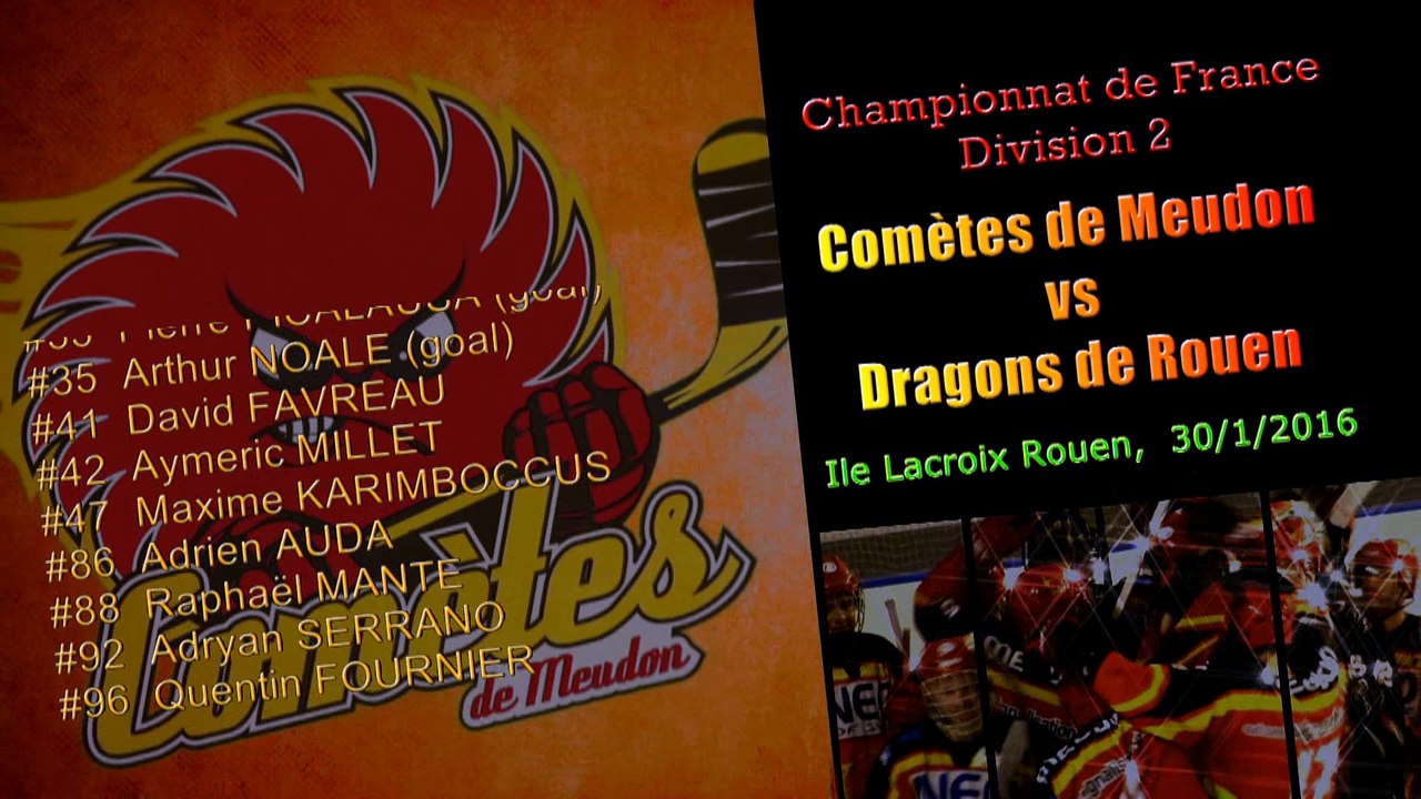 Comètes de Meudon vs Dragons de Rouen 30/1/2016