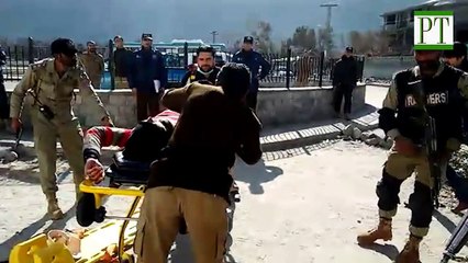 First ever Mock Drill in Gilgit by Rangers and G.B Police