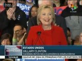 EE.UU.: Hillary Clinton celebra victoria electoral en Iowa