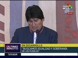 Evo Morales agradece el apoyo del gobierno y pueblo de Brasil