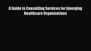 A Guide to Consulting Services for Emerging Healthcare Organizations  Free Books