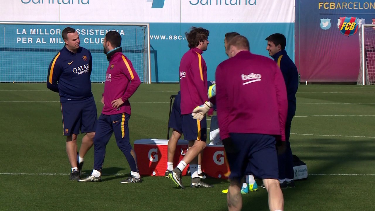 la dérniére seance d'entrainement avant d'accueillir Valence en Semi final