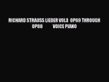 [PDF Download] RICHARD STRAUSS LIEDER VOL3  OP69 THROUGH OP88            VOICE PIANO [PDF]