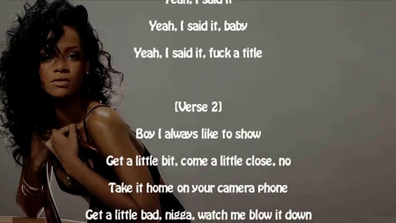 Rihanna - Yeah, I Said It [paroles Lyrics] 2016