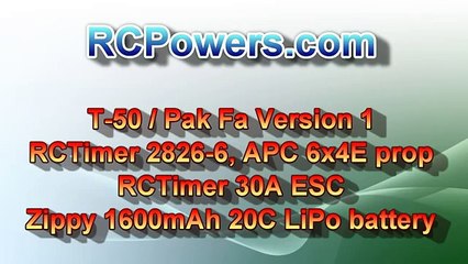 RCPowers T-50 / Pak Fa - Looking at speed.