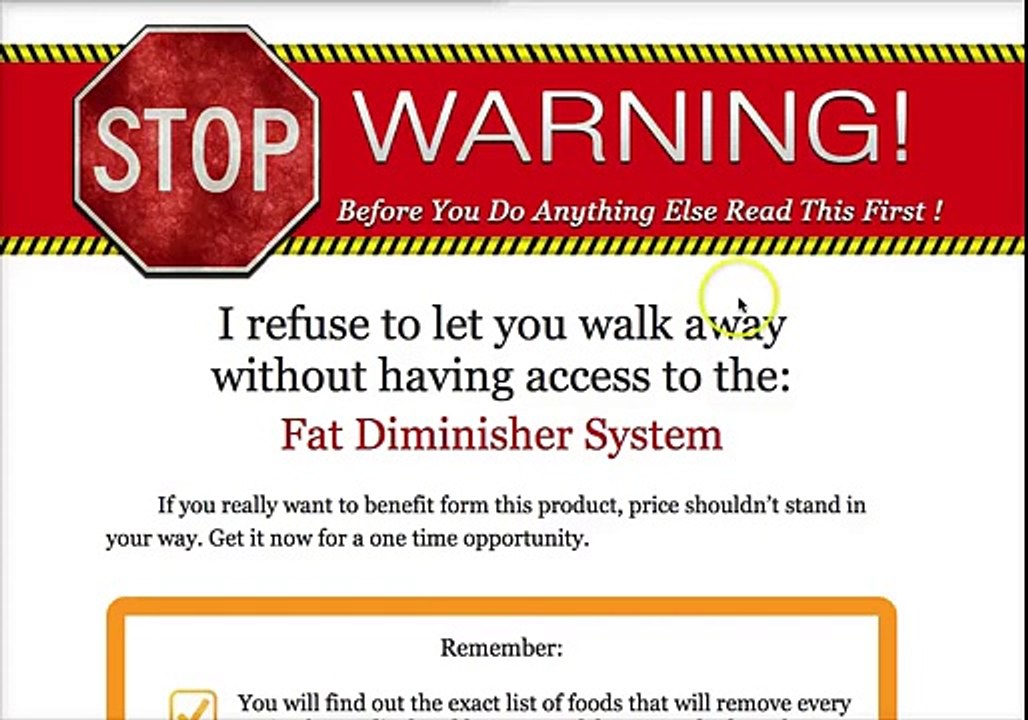 Fat Diminisher System Review - Does It Work?
