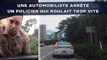 Une automobiliste arrête un policier qui roulait trop vite