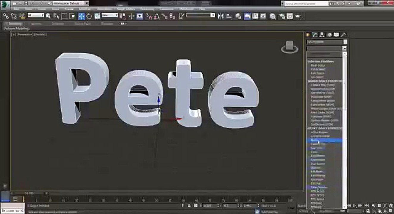 Tutorial 3ds Max Basic 3d Text Clip3-14