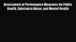 Assessment of Performance Measures for Public Health Substance Abuse and Mental Health Free