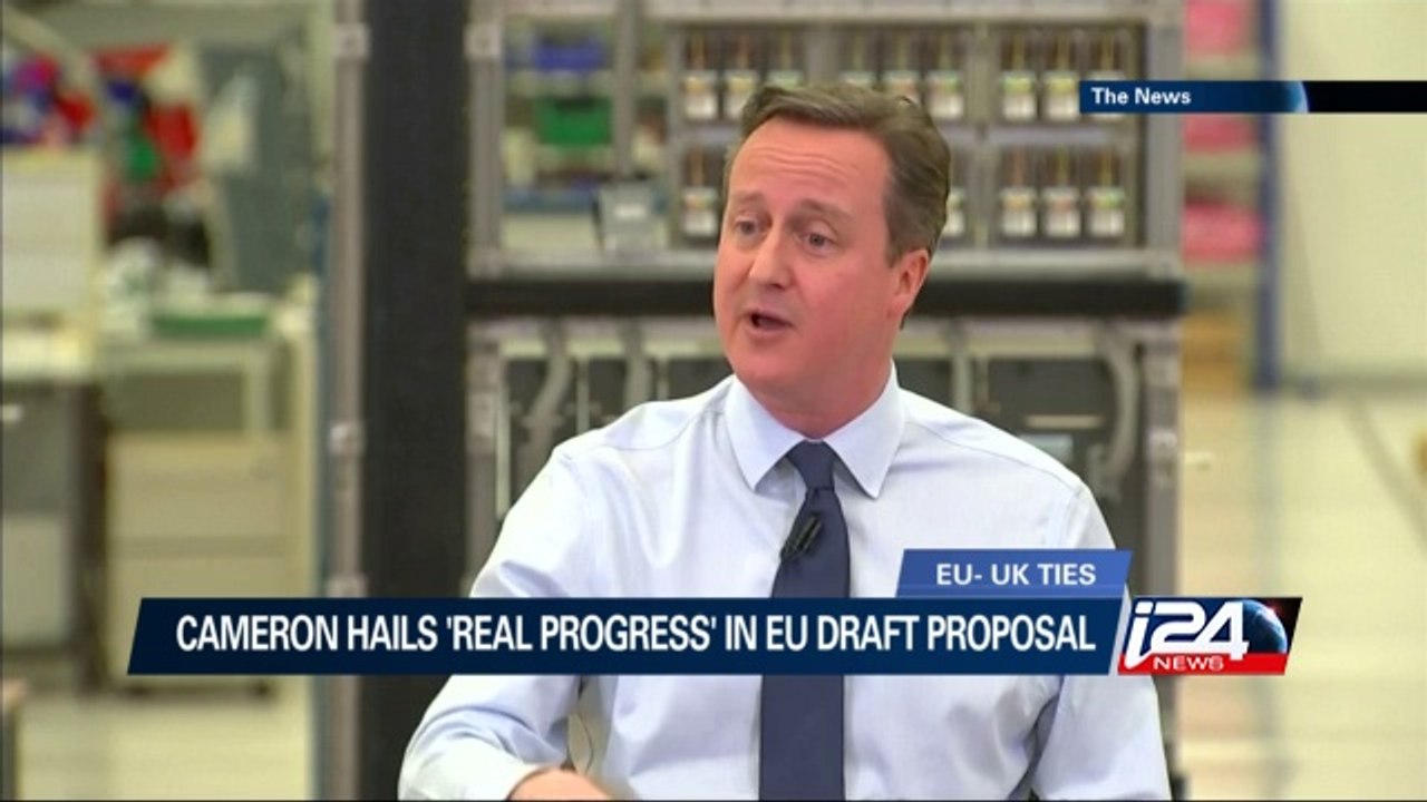Cameron hails 'real progress' in EU draft proposal